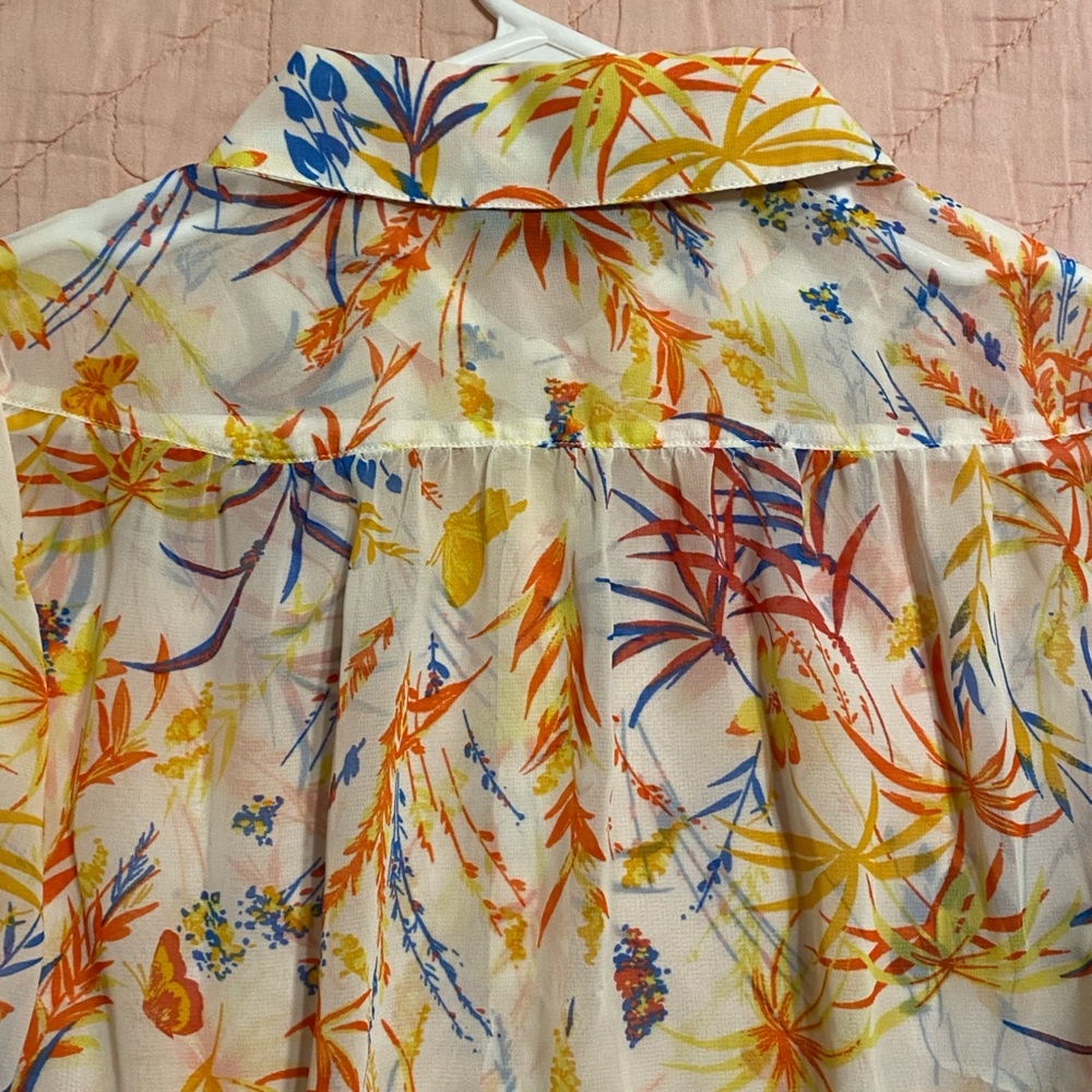 Colorful sheer ModCloth blouse - Picture 4 of 5